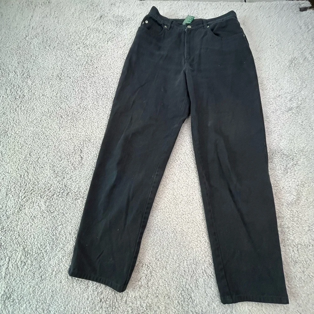 Lauren Ralph Lauren Women's Black Corduroy‎ Straight Leg Pants Mid-Rise Size 10P